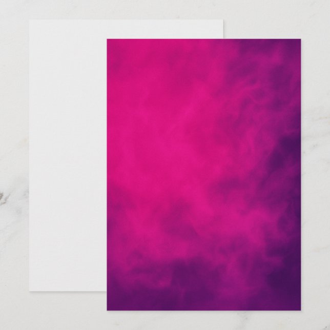 Neon Pink Smoke Flat Card – Customizable (Front/Back)