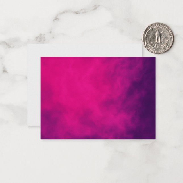 Neon Pink Smoke Flat Note Card – Customizable (Front/Back In Situ)