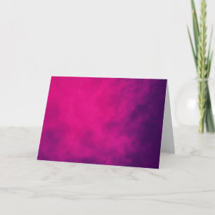 Neon Pink Smoke Folded Greeting Card – Customize