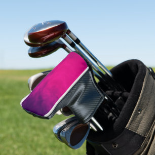 Neon Pink Smoke Golf Head Cover – Customizable