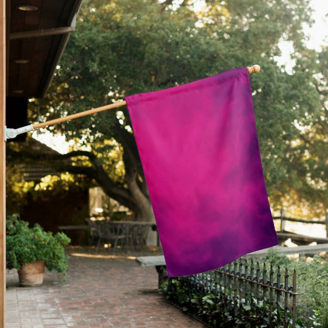 Neon Pink Smoke Gradient House Flag – Customizable (In SItu)