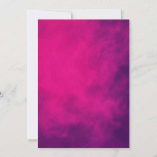 Neon Pink Smoke Invitation – Customizable (Front)