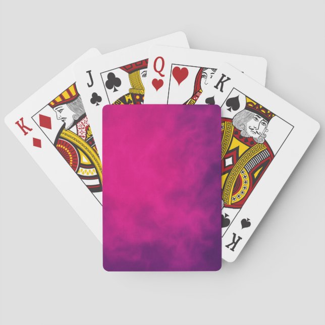 Neon Pink Smoke Playing Cards – Customizable (Back)