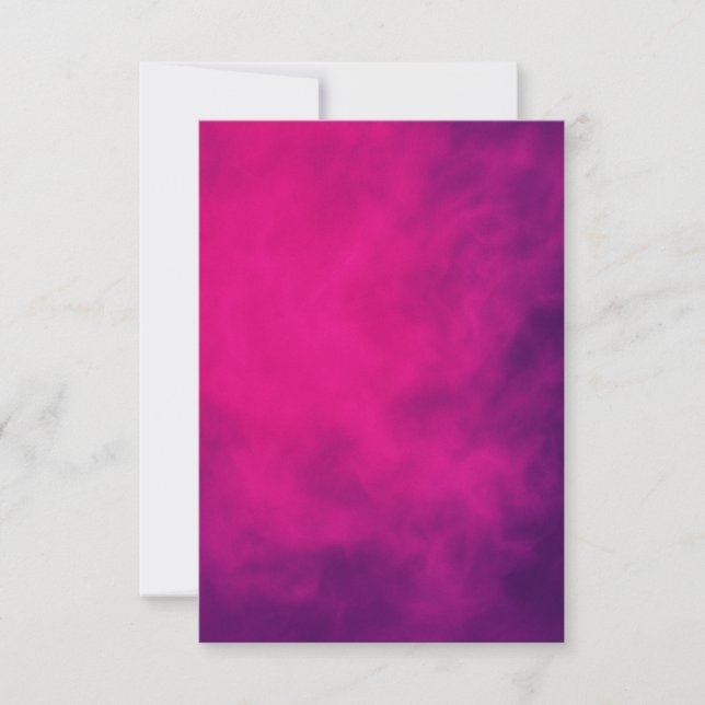 Neon Pink Smoke Response Card – Customizable (Front)