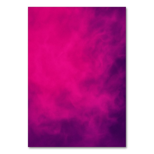 Neon Pink Smoke Table Card – Customizable (Front)