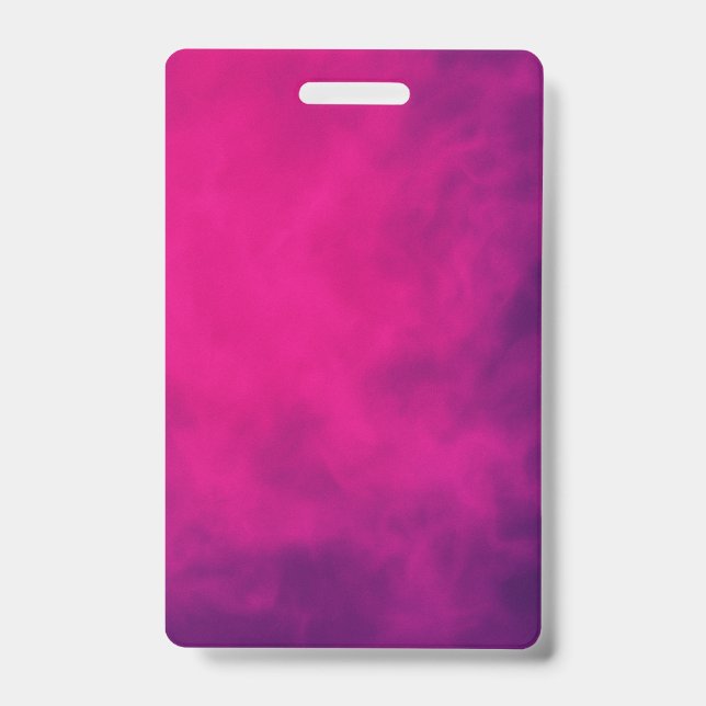 Neon Pink Smoke Vertical Badge – Customizable (Front)