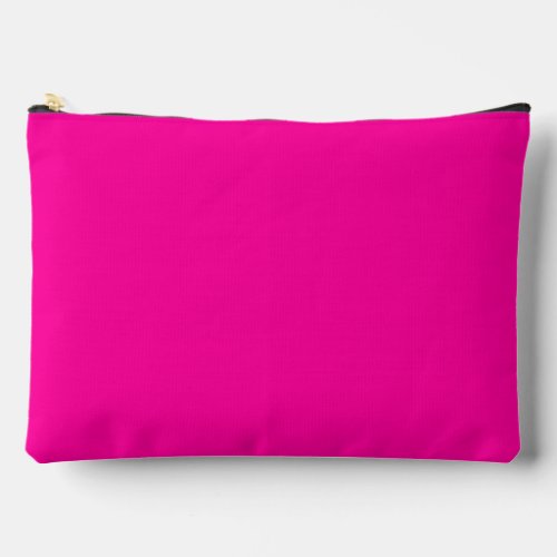 Neon Pink Solid Color Accessory Pouch