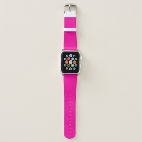 Neon Pink Solid Color Apple Watch Band