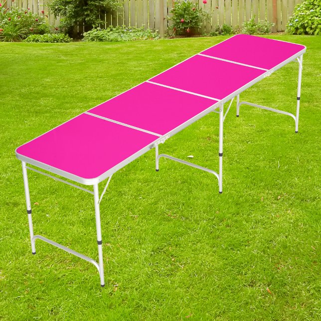 Neon Pink Solid Color Beer Pong Table (Creator Uploaded)