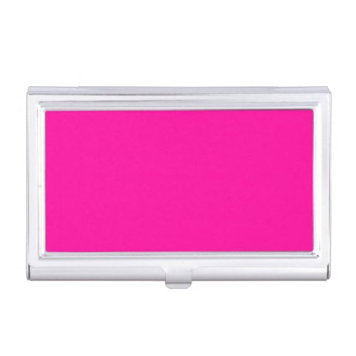 Neon Pink Solid Color Business Card Case