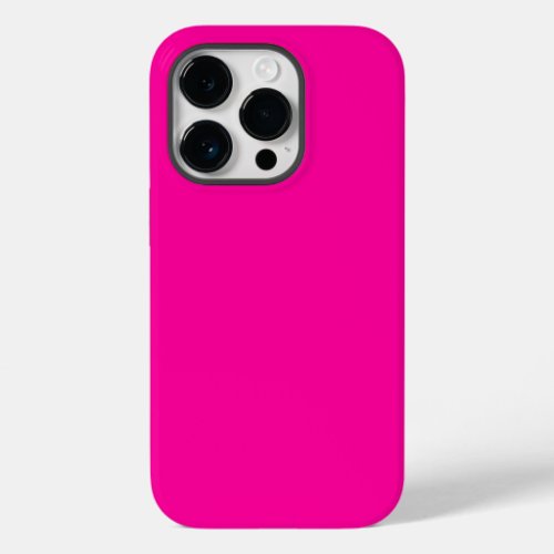 Neon Pink Solid Color Case_Mate iPhone 14 Pro Case