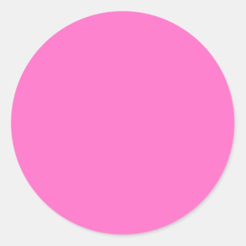 Neon Pink Solid Color  Classic Classic Round Sticker