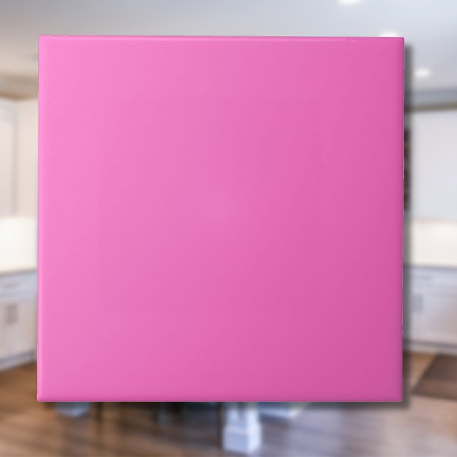 Neon Pink Solid Color | Classic | Elegant Ceramic Tile (Creator Uploaded)