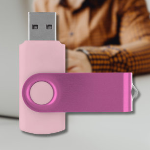 Neon Pink Solid Color Classic Flash Drive