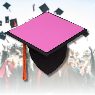 Neon Pink Solid Color Classic Graduation Cap Topper