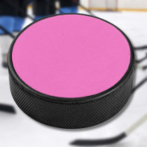 Neon Pink Solid Color | Classic Hockey Puck