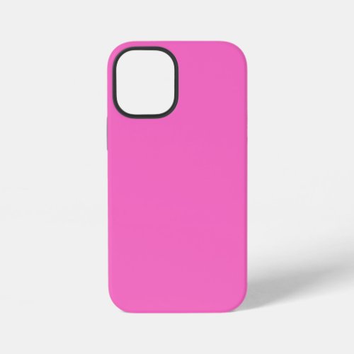 Neon Pink Solid Color  Classic iPhone 12 Mini Case