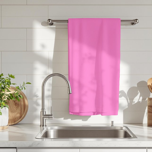 Neon Pink Solid Color | Classic Kitchen Towel (Creator Uploaded)