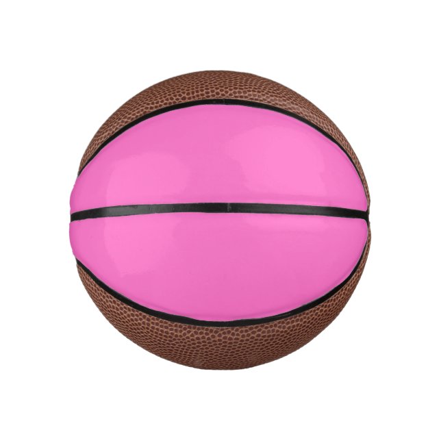 Neon Pink Solid Color | Classic Mini Basketball (Front)