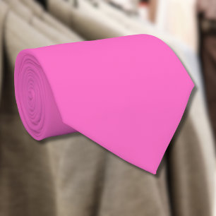 Neon Pink Solid Color   Classic Neck Tie