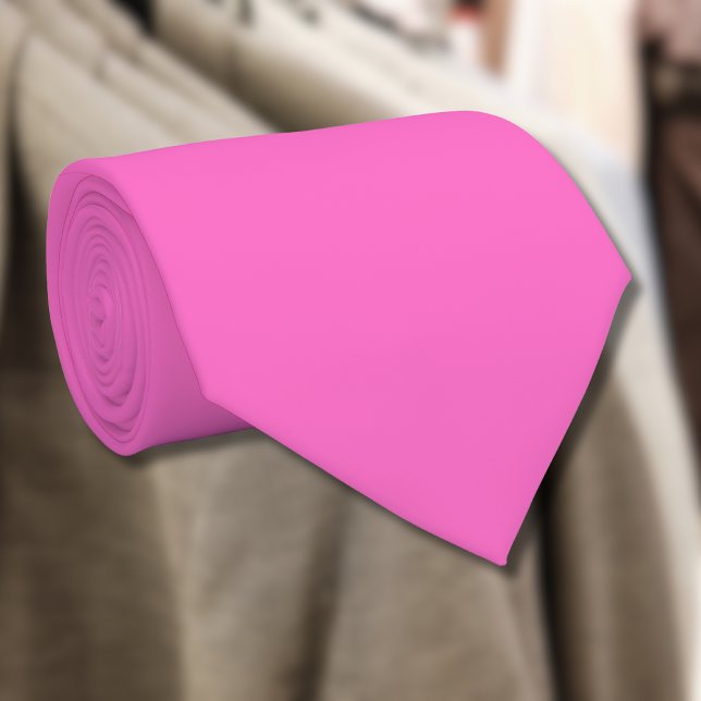 Neon Pink Solid Color | Classic Neck Tie (Creator Uploaded)