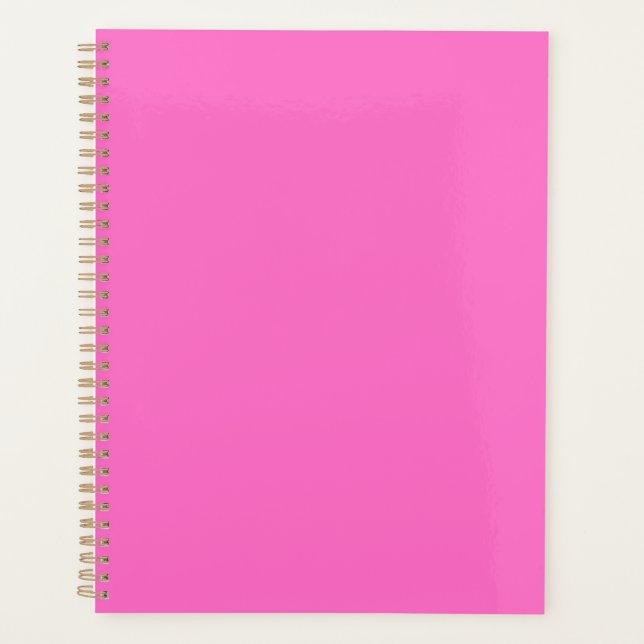 Neon Pink Solid Color | Classic Planner (Front)