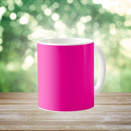 Neon Pink Solid Color Coffee Mug