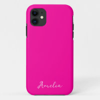 Neon Pink Solid Color custom name