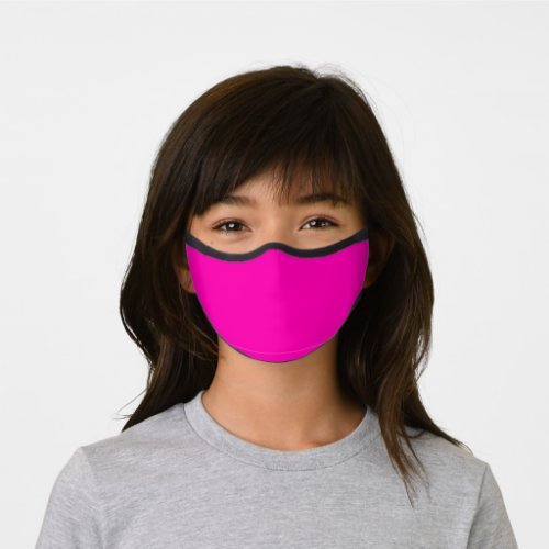 Neon Pink Solid Color Customize It COVID19 Kids Premium Face Mask