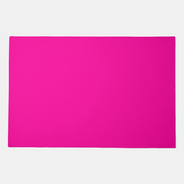 Neon Pink Solid Color Doormat (Front)