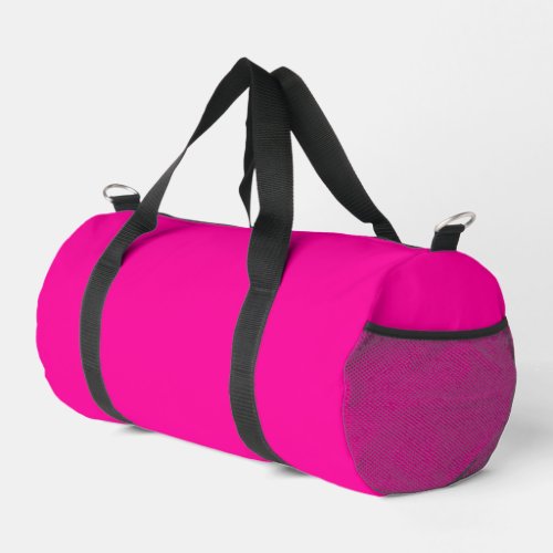 Neon Pink Solid Color Duffle Bag