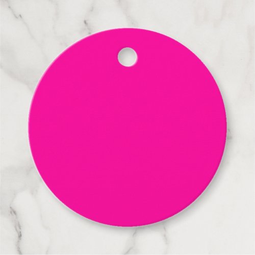 Neon Pink Solid Color Favor Tags
