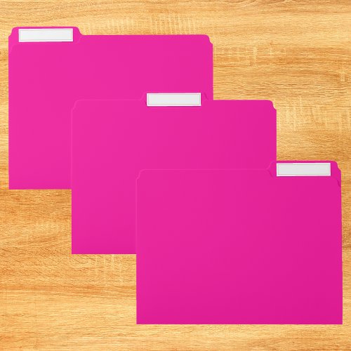 Neon Pink Solid Color File Folder