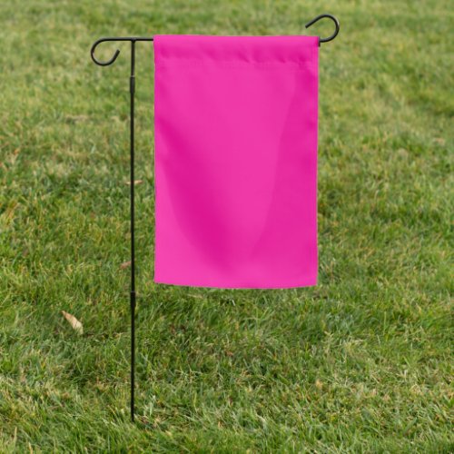Neon Pink Solid Color Garden Flag