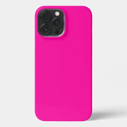 Neon Pink Solid Color iPhone 13 Pro Max Case