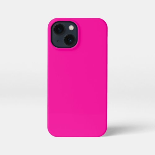 Neon Pink Solid Color iPhone 13 Mini Case