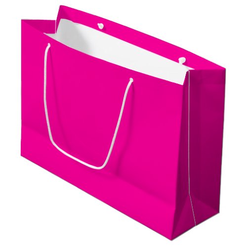 Neon Pink Solid Color Large Gift Bag
