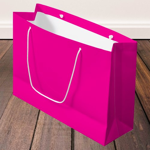 Neon Pink Solid Color Large Gift Bag