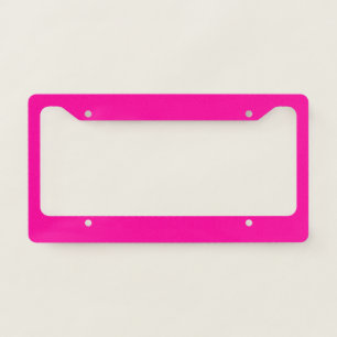 Neon Pink Solid Color License Plate Frame