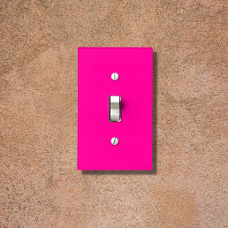 Neon Pink Solid Color Light Switch Cover