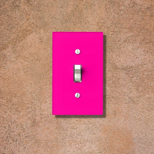 Neon Pink Solid Color Light Switch Cover