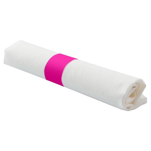 Neon Pink Solid Color Napkin Bands