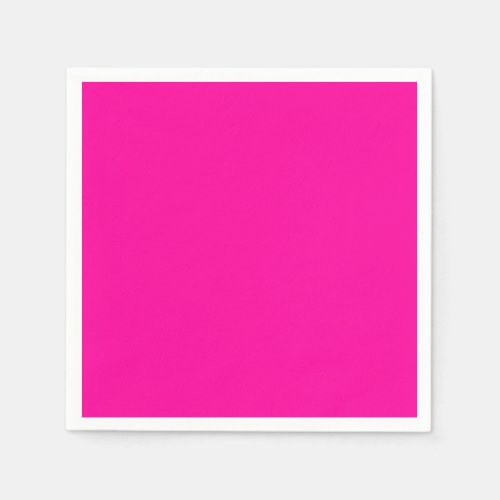 Neon Pink Solid Color Napkins