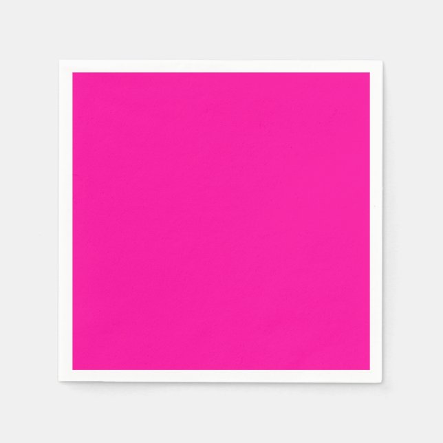 Neon Pink Solid Color Napkins (Front)