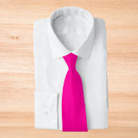 Neon Pink Solid Color Neck Tie at Zazzle