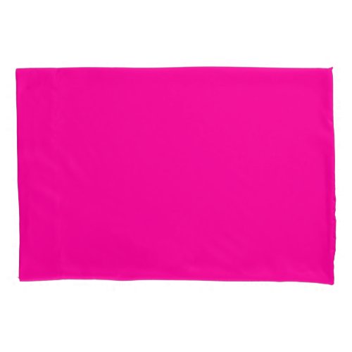 Neon Pink Solid Color Pillow Case