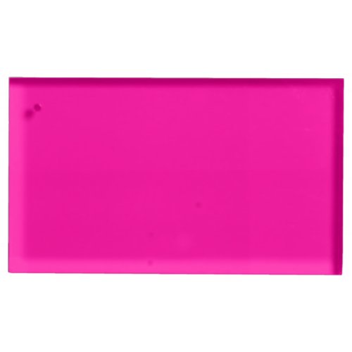 Neon Pink Solid Color Place Card Holder