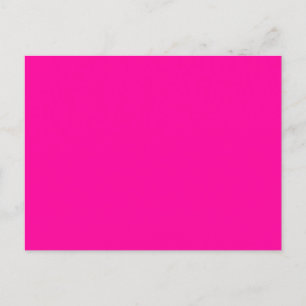 Neon Pink Solid Color Postcard