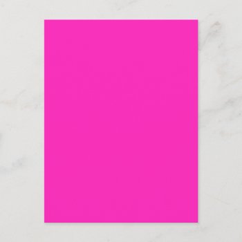 Neon Pink (solid Color) ~ Postcard by TheWhippingPost at Zazzle