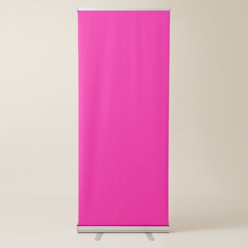 Neon Pink Solid Color Retractable Banner
